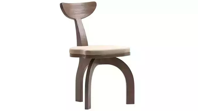 Franca Walnut Dining Chair Cappuccino