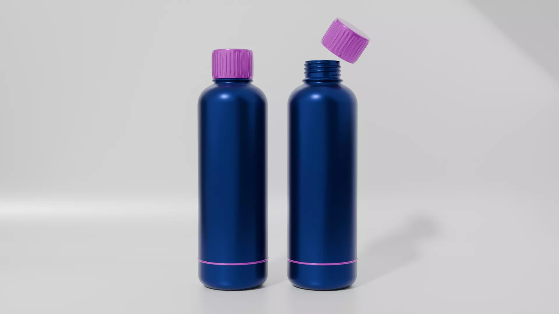 Water Bottle 3D Model Free low-poly 3D model