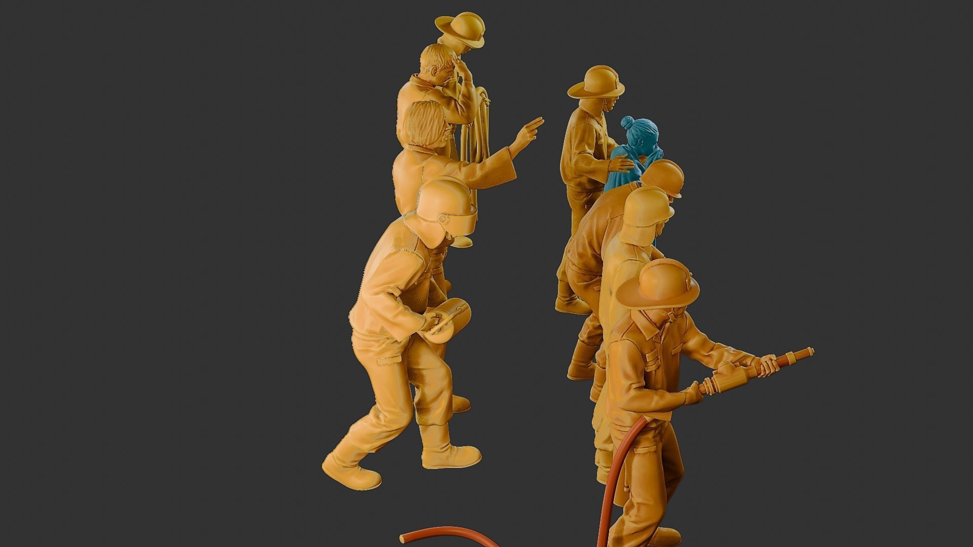 Czechoslovakian firefighter 90s Pack 2 3D Model Collection_18