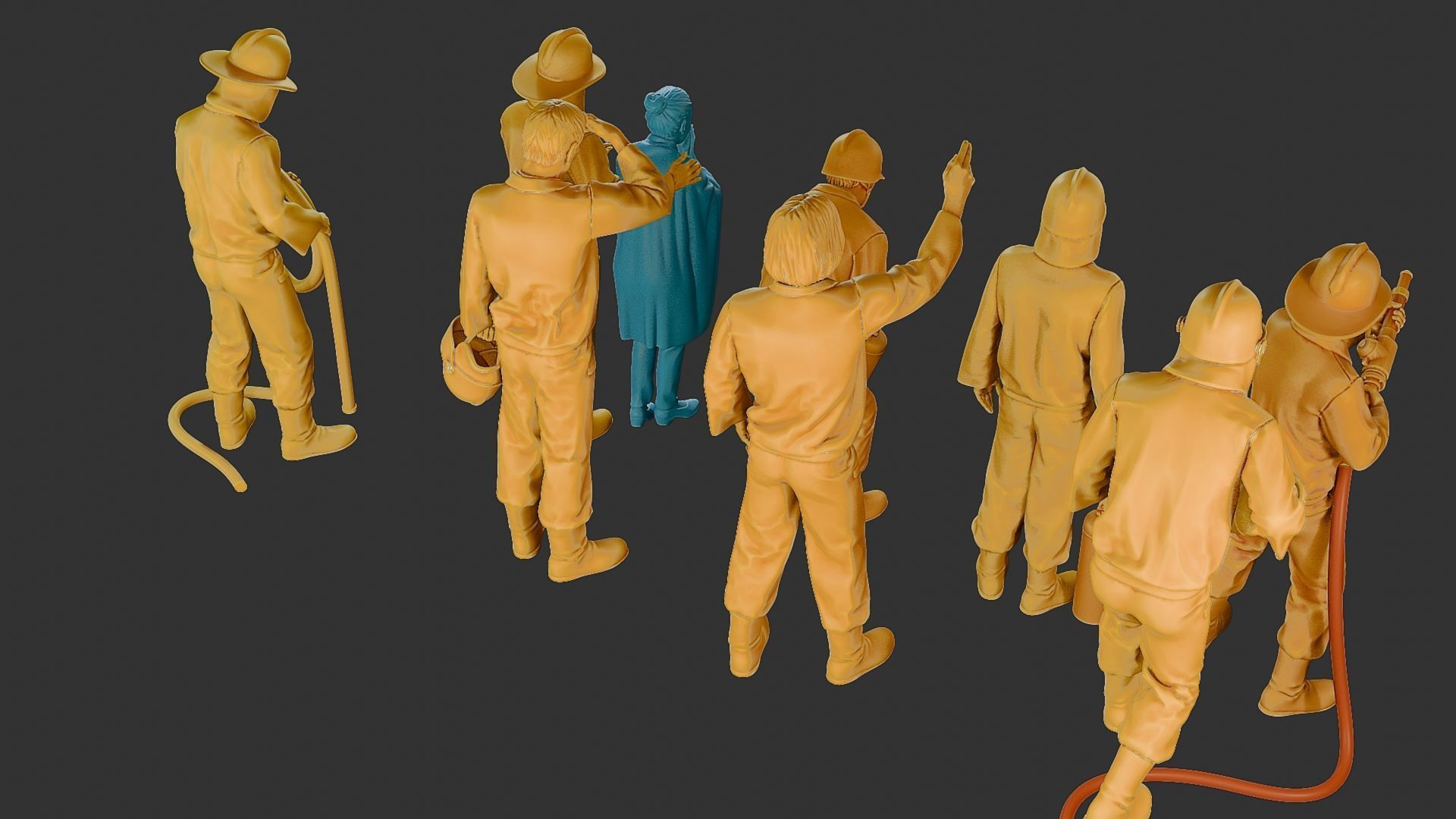 Czechoslovakian firefighter 90s Pack 2 3D Model Collection_20