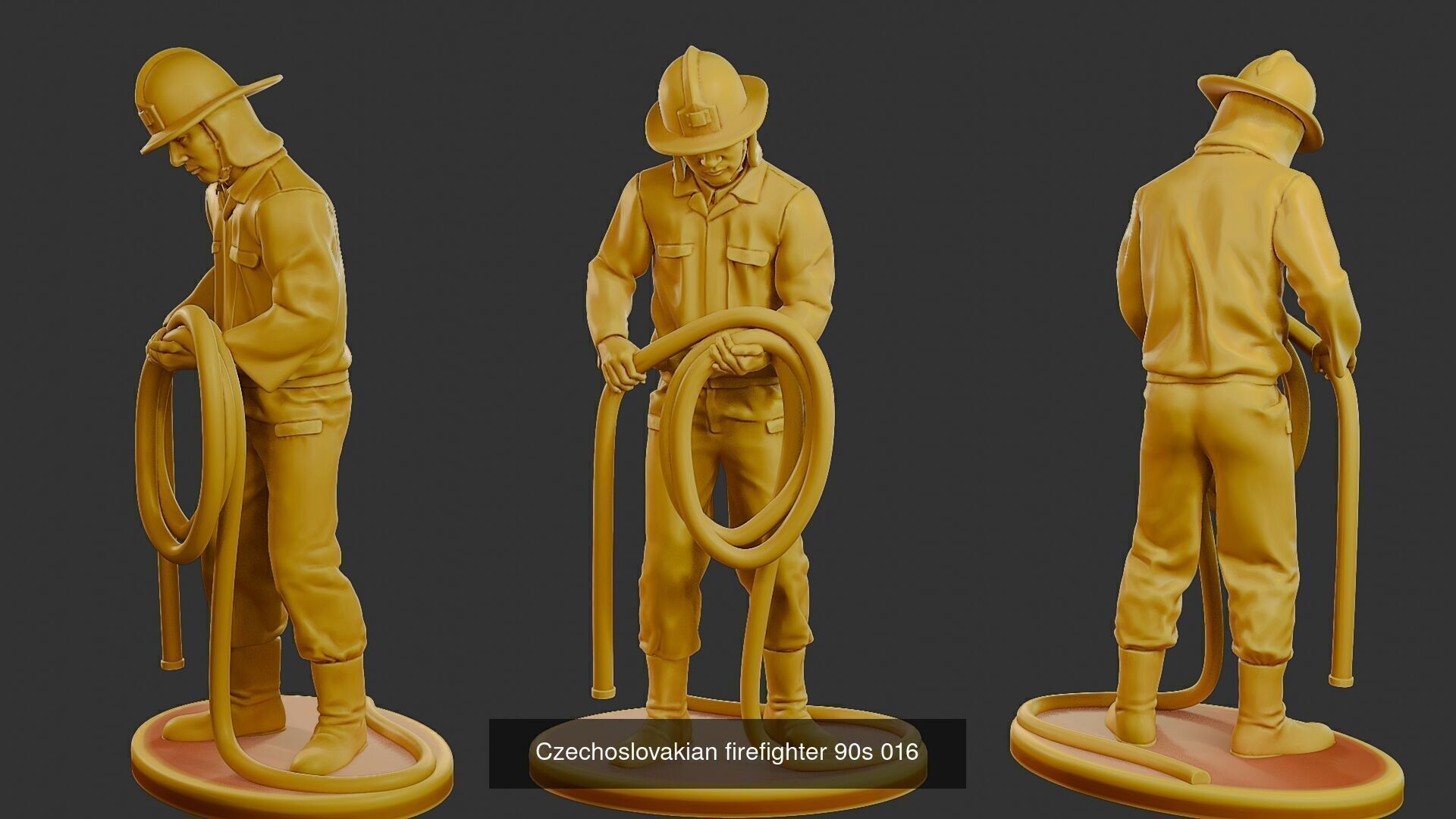 Czechoslovakian firefighter 90s Pack 2 3D Model Collection_10