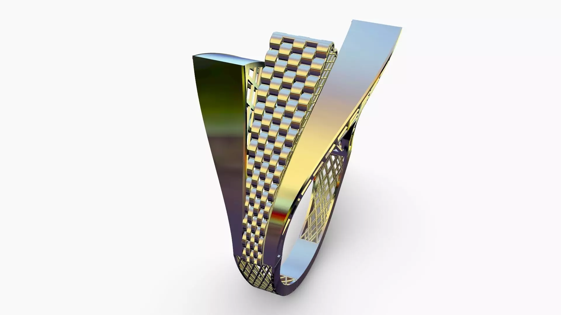 Lace and weave ring 3D print model