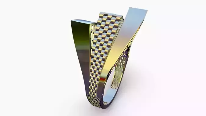 Lace and weave ring 3D print model