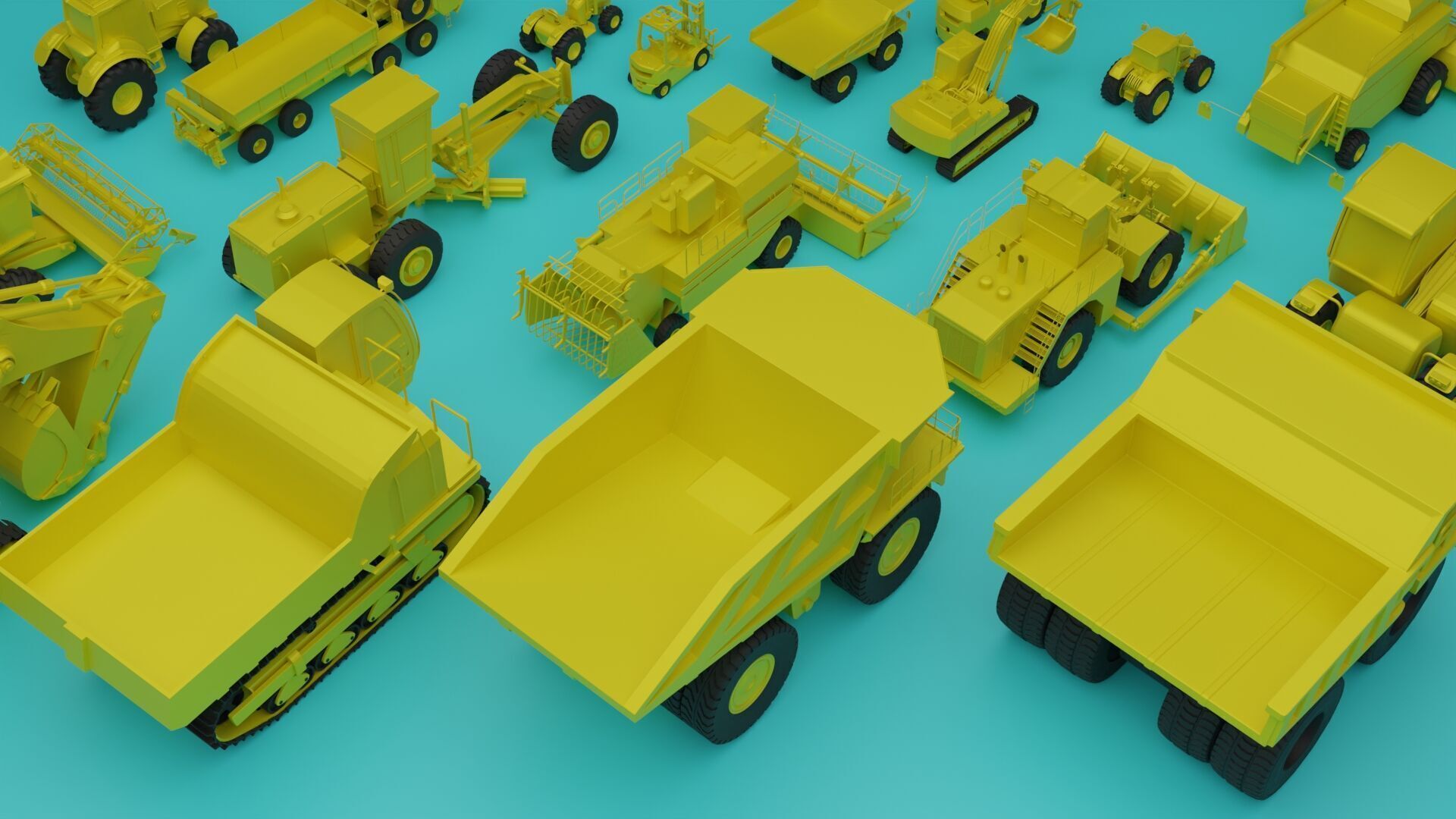 3D Pack Of Industrial Vehicles 3D model_3