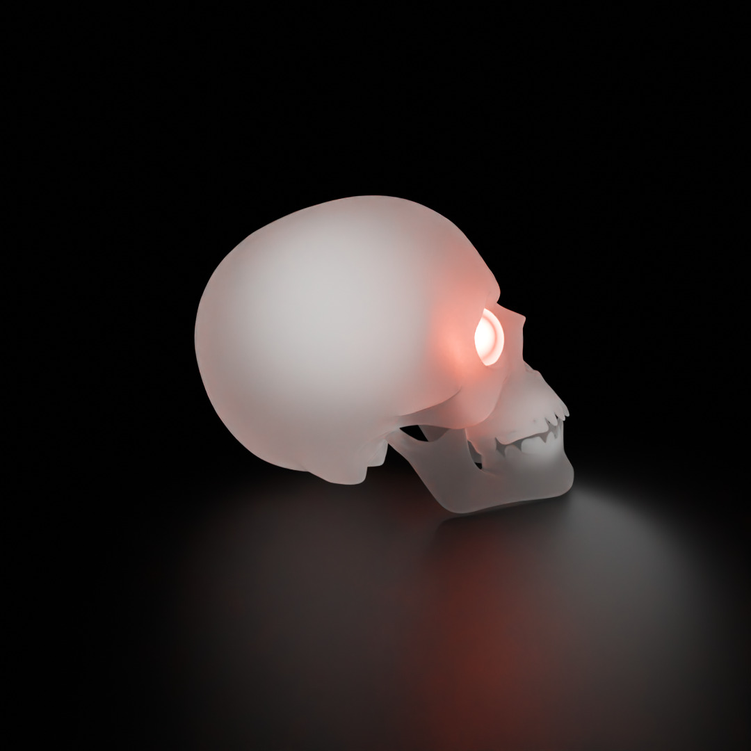 Indirect skull lighting Low-poly 3D model_5