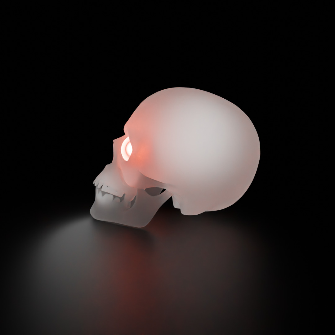 Indirect skull lighting Low-poly 3D model_2