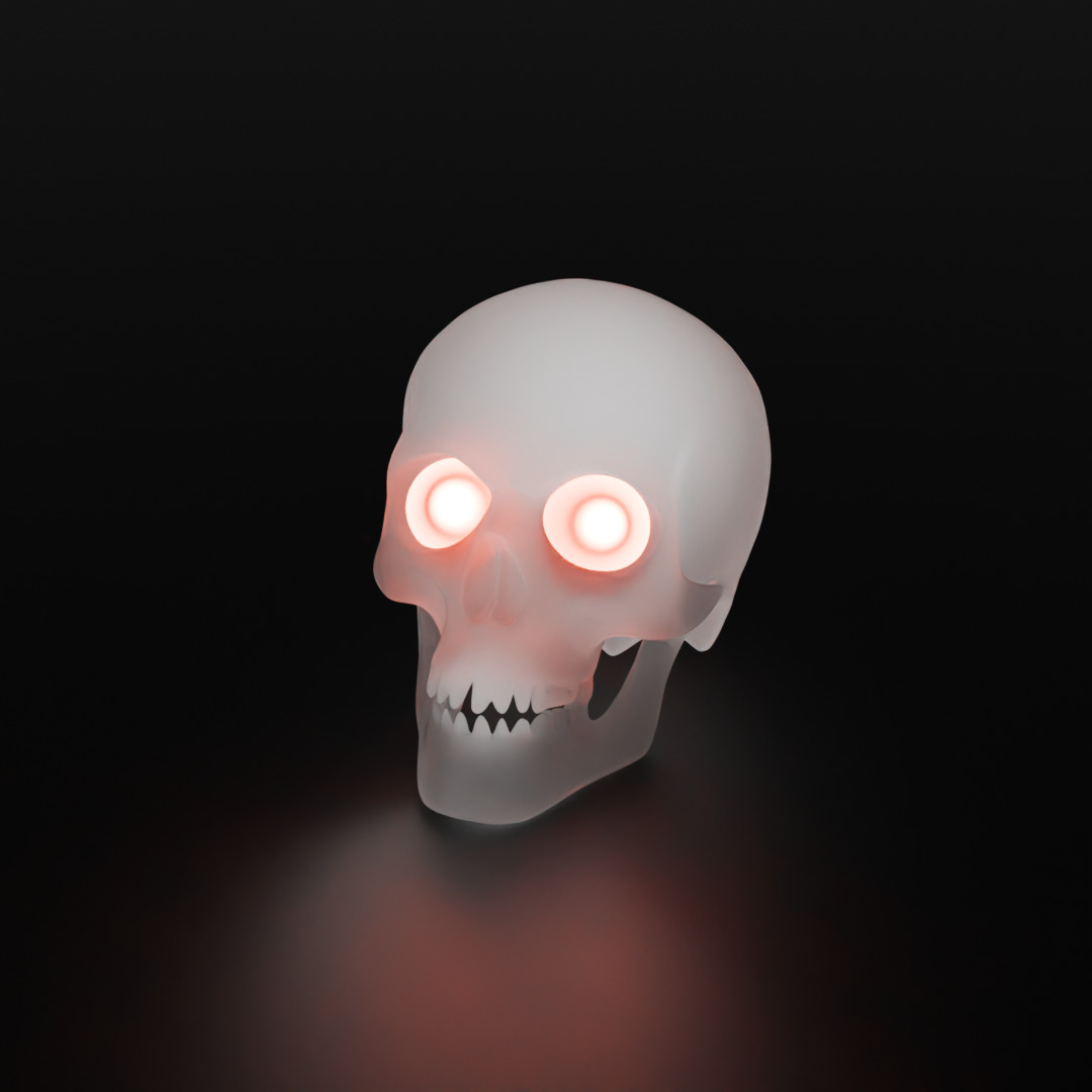 Indirect skull lighting Low-poly 3D model_1