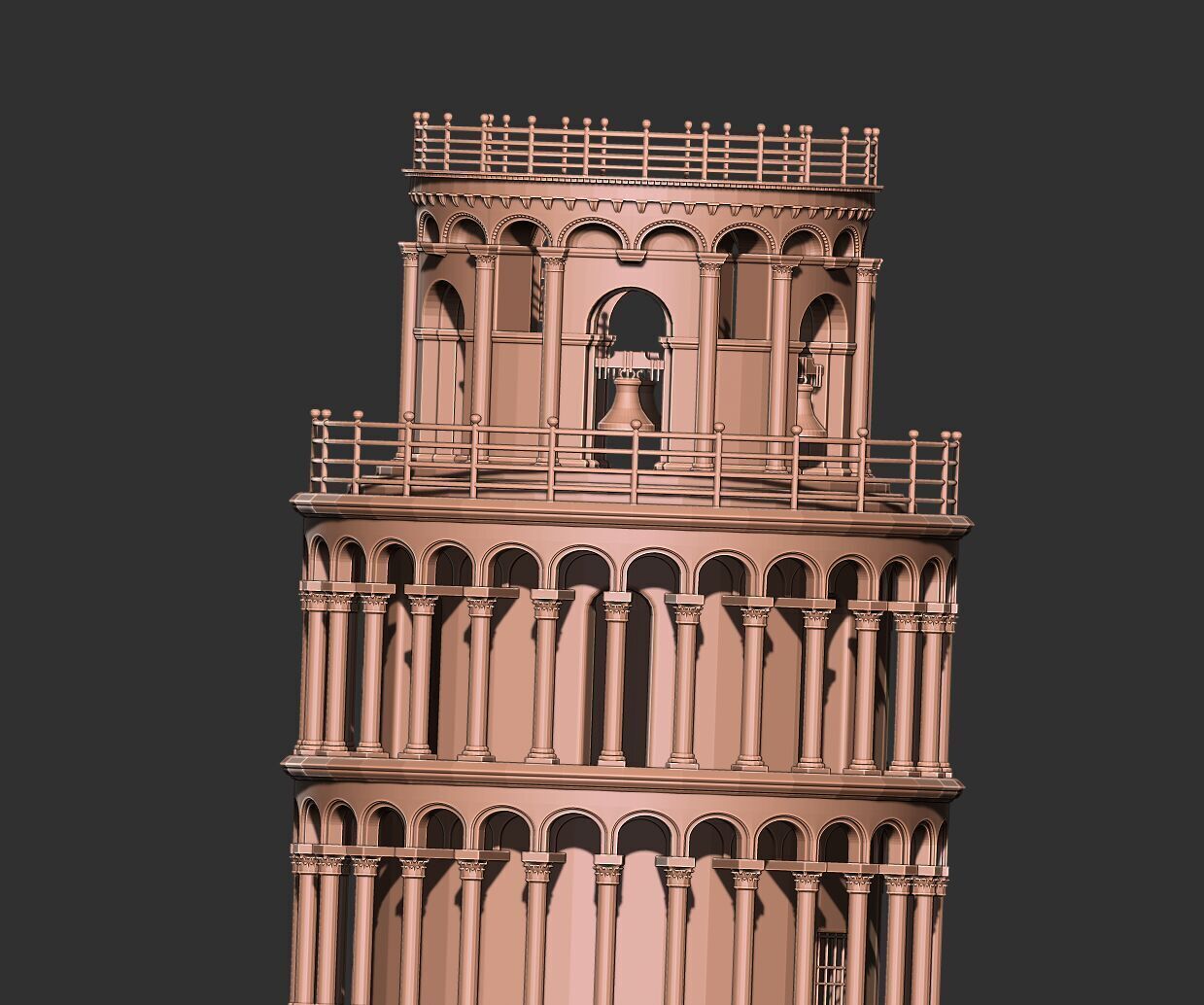 The Leaning Tower of Pisa 3D model_5