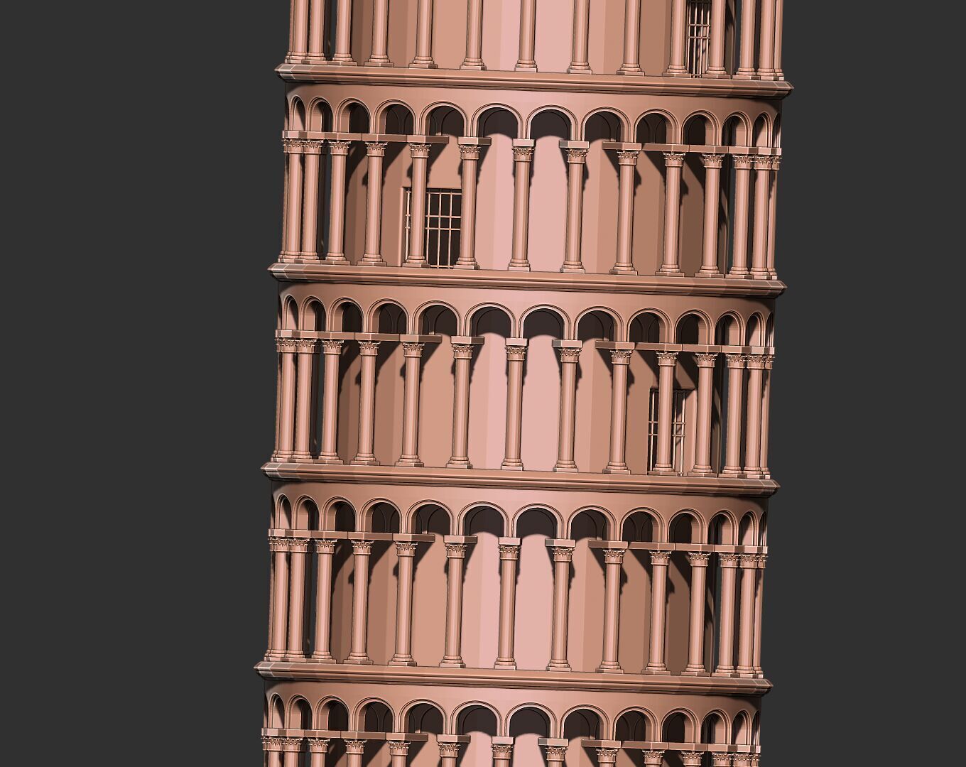 The Leaning Tower of Pisa 3D model_7