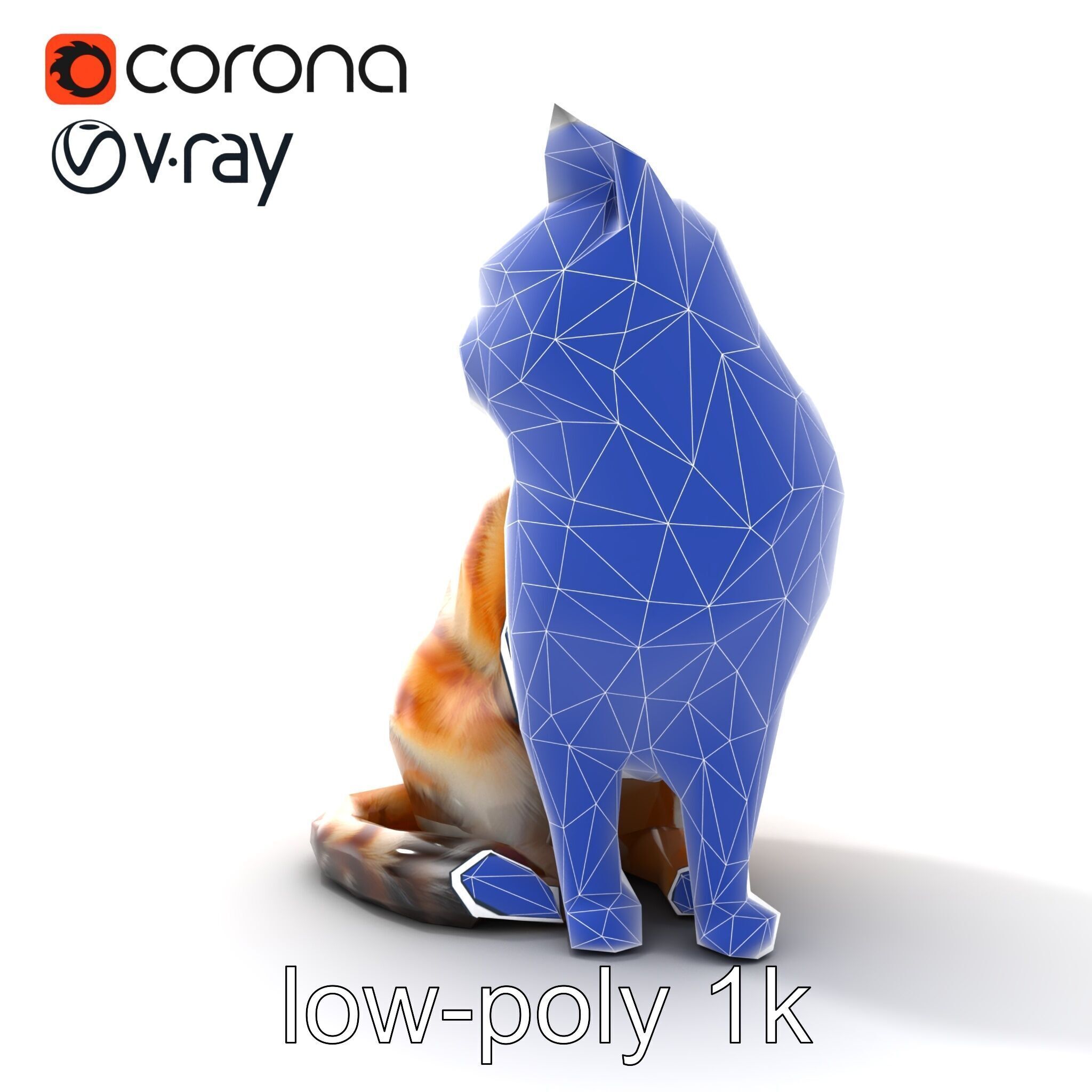 Realistic Domestic Cat 3D Model Pack Low-poly 3D model_14