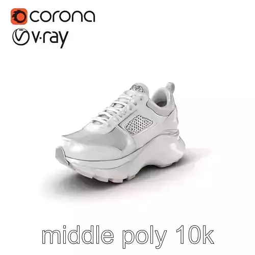 Modern White Sneaker Mesh Design model pack