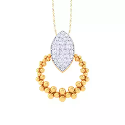 3D Printable Cad jewelry design of Lady diamond Pendant 3D print model