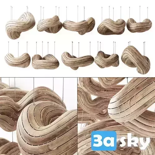 Pendant Wood Light Set