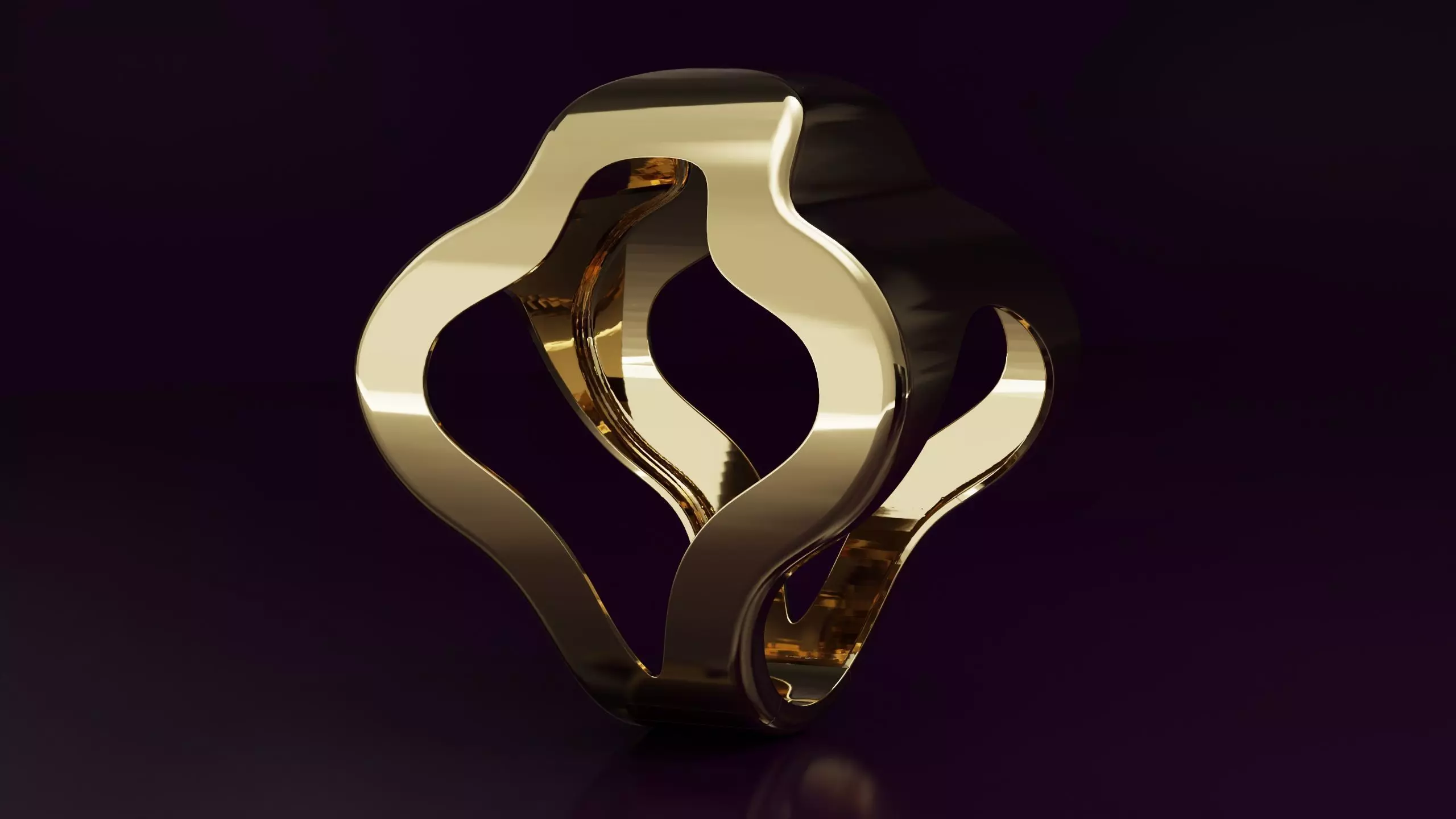 free form ring N58 3D print model