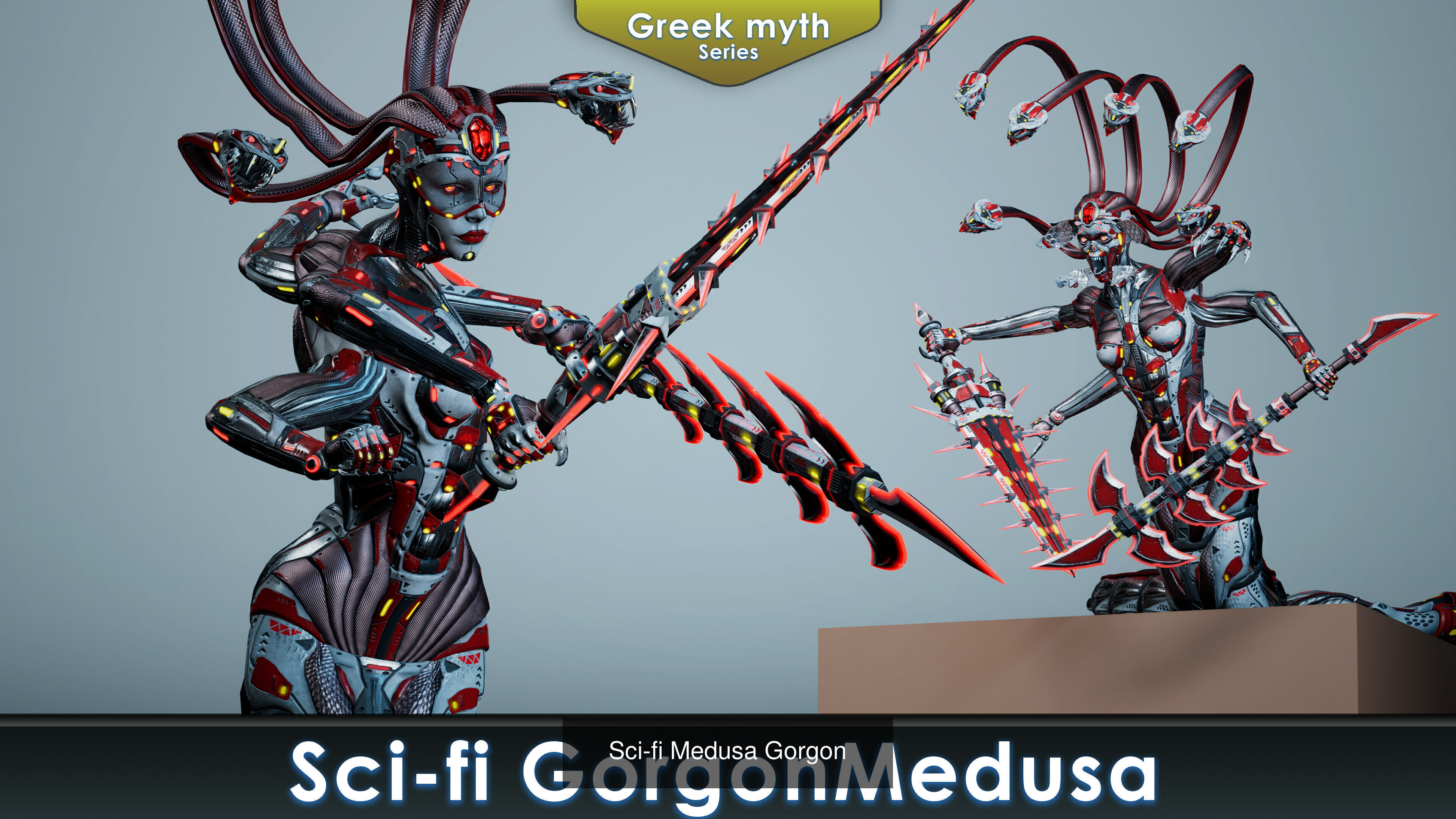 Sci-Fi Myth Boss pack 3D Model Collection_11