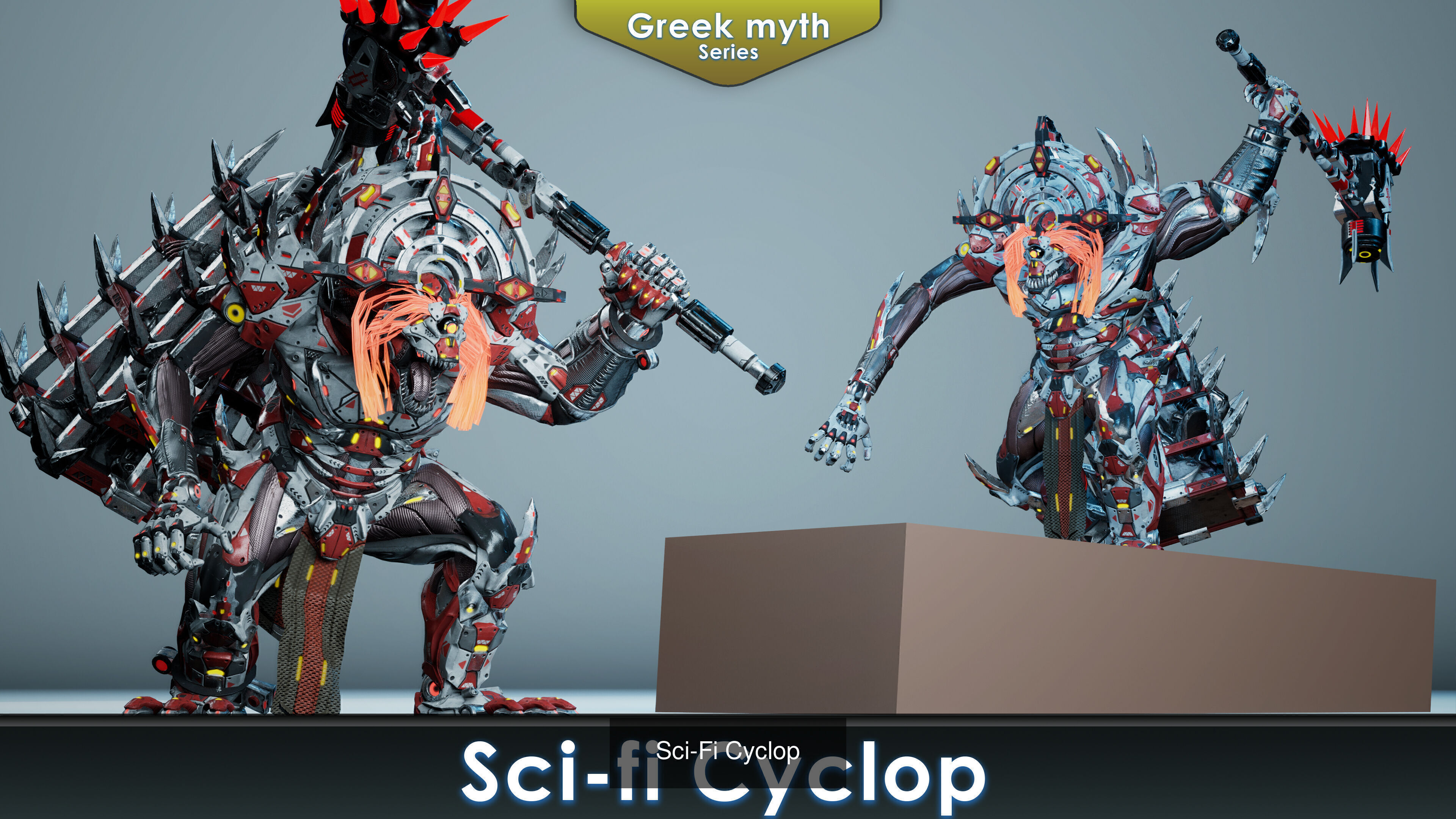Sci-Fi Myth Boss pack 3D Model Collection_14