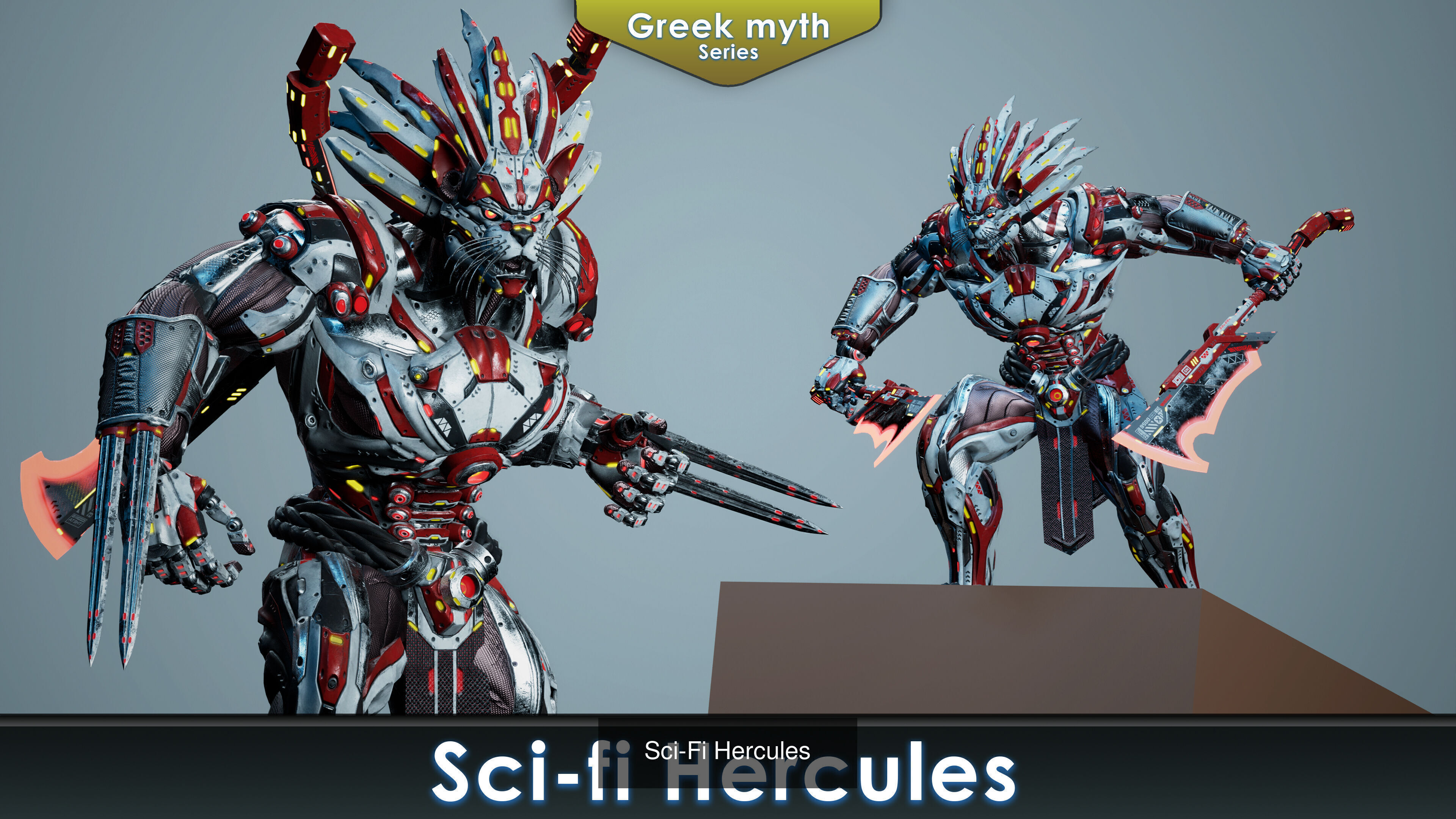 Sci-Fi Myth Boss pack 3D Model Collection_12