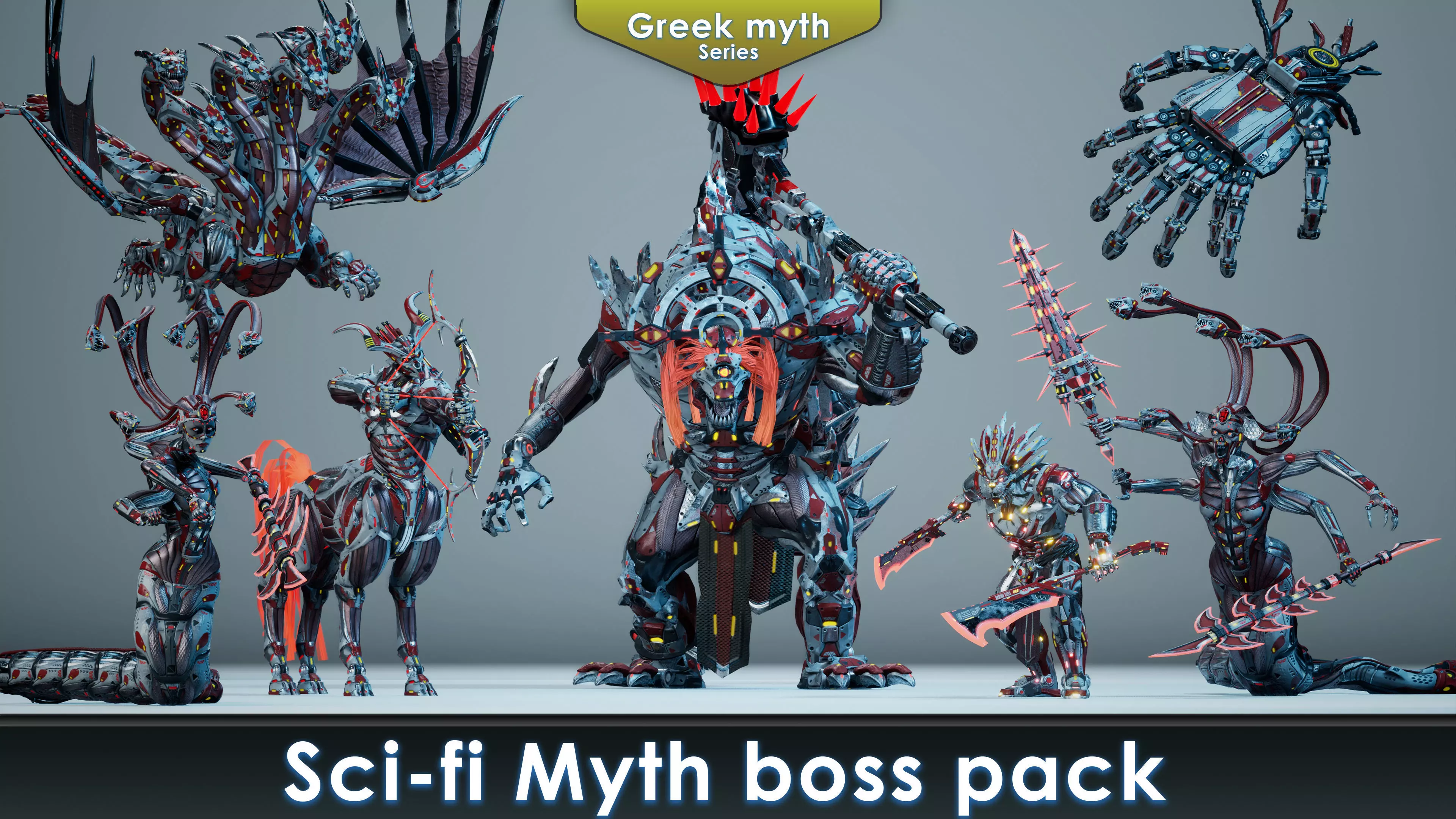 Sci-Fi Myth Boss pack 3D Model Collection_0