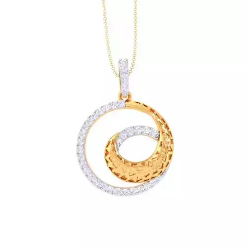 3D Printable Cad jewelry design of Lady diamond Pendant