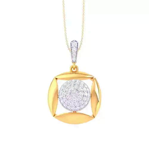3D Printable Cad jewelry design of Lady diamond Pendant