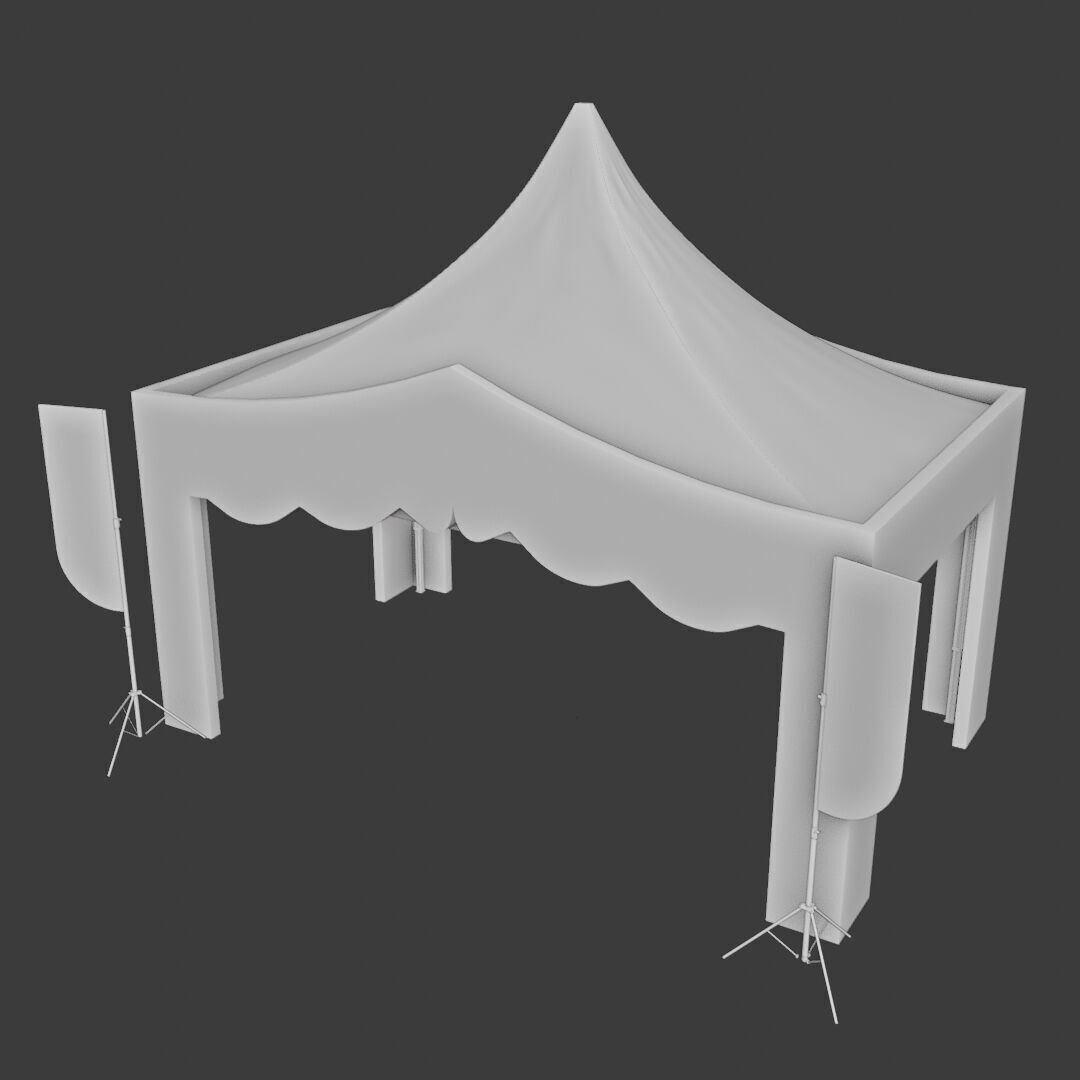Tent Event 5 Low-poly 3D model_7