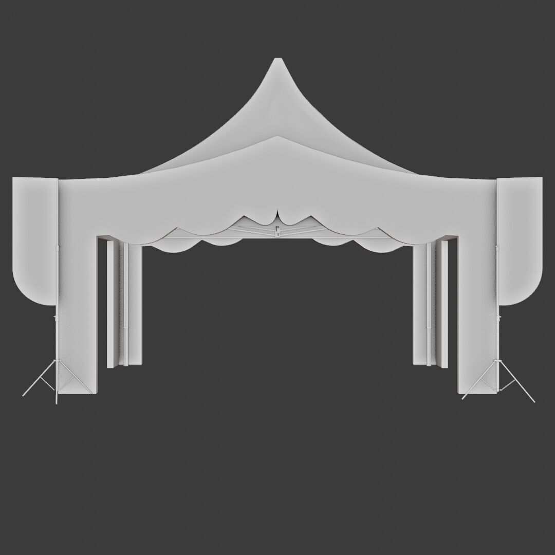 Tent Event 5 Low-poly 3D model_3