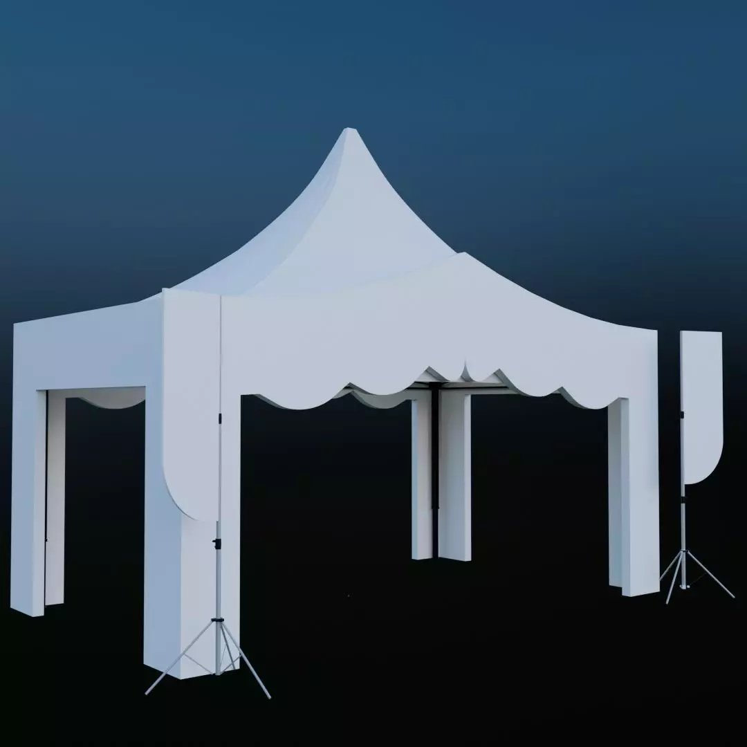 Tent Event 5 Low-poly 3D model_0
