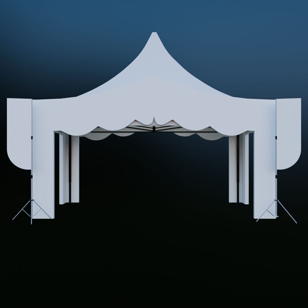 Tent Event 5 Low-poly 3D model_2