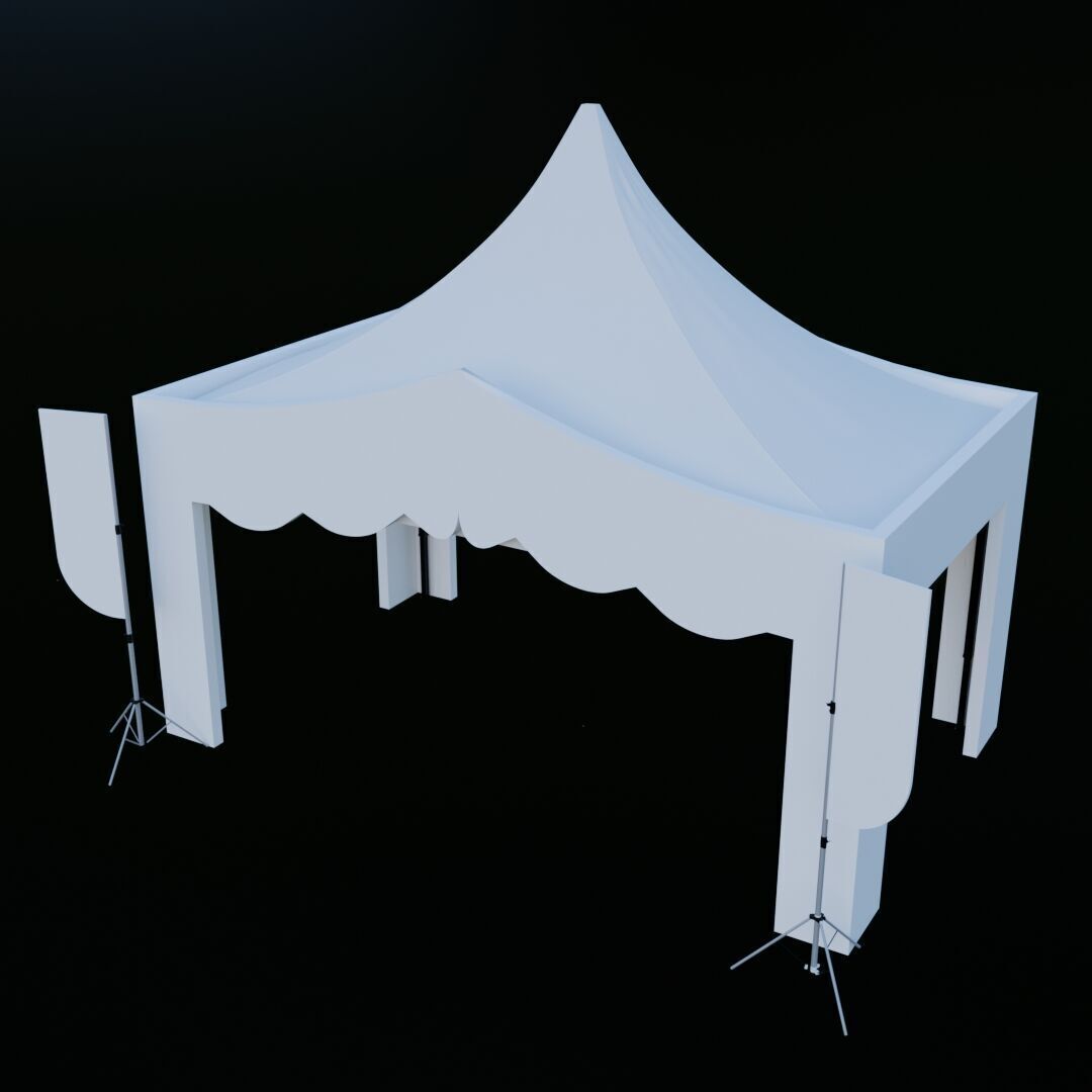 Tent Event 5 Low-poly 3D model_6