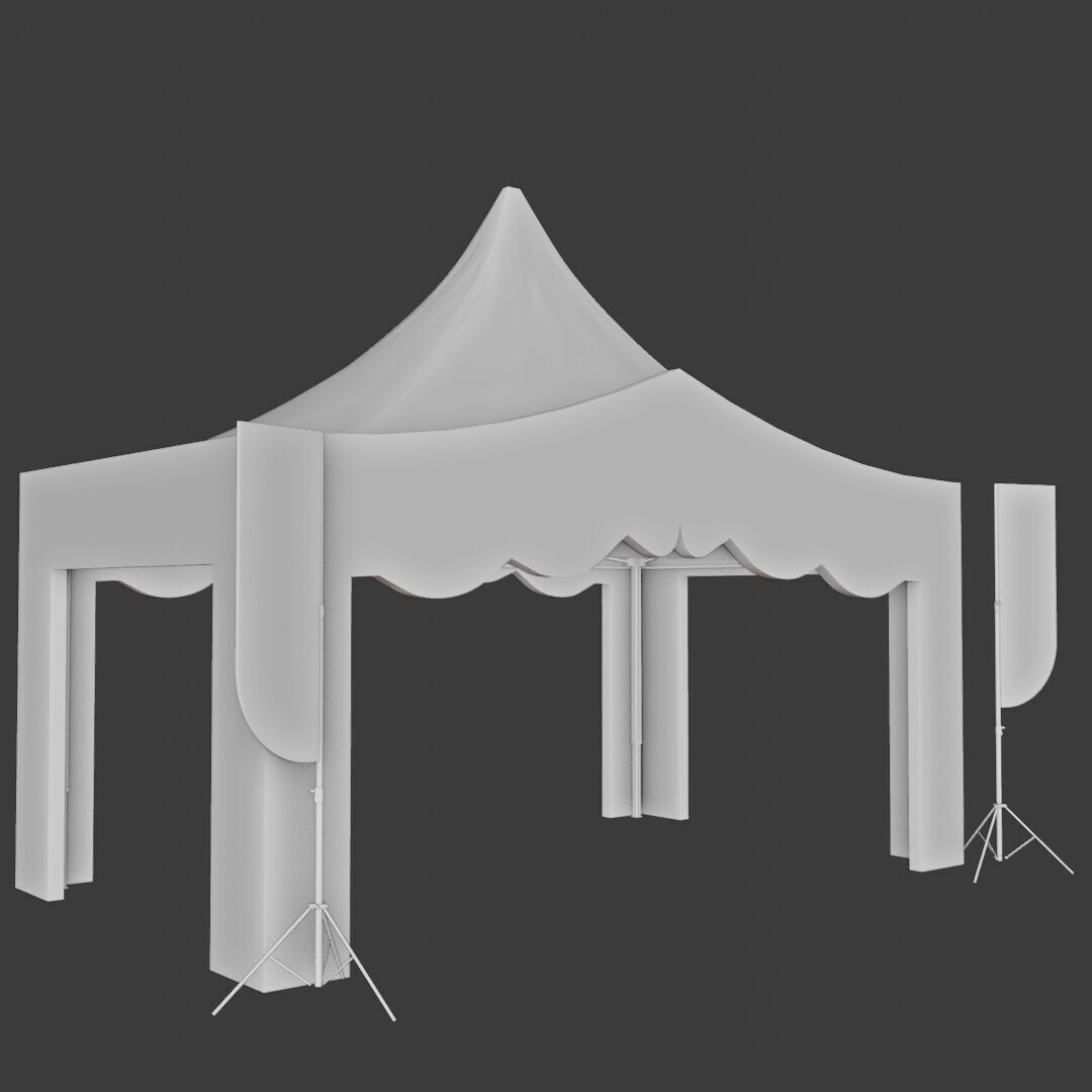 Tent Event 5 Low-poly 3D model_1