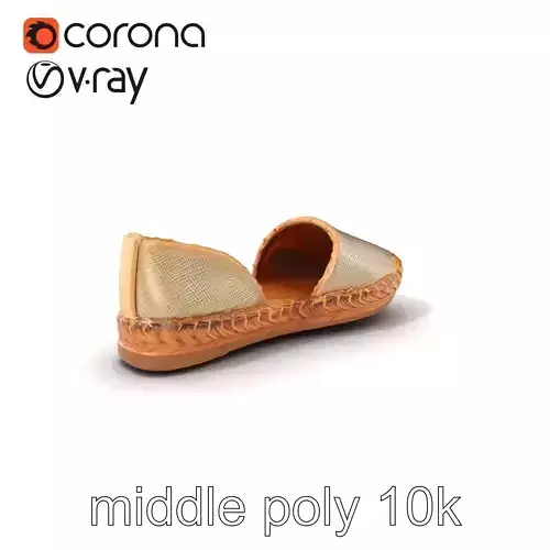 Espadrille Sandal Woven Fabric Detail model pack