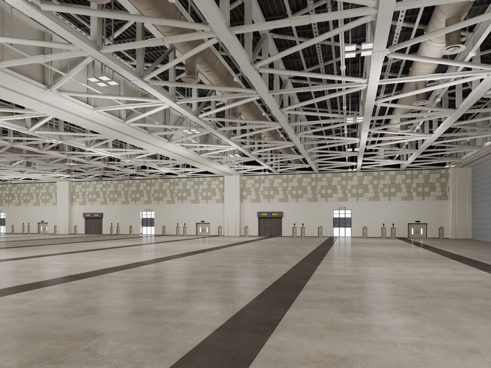 Convention And Exhibition Center 4 3D model_7