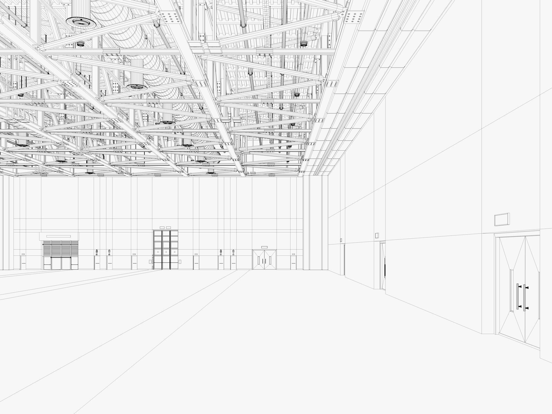 Convention And Exhibition Center 4 3D model_12