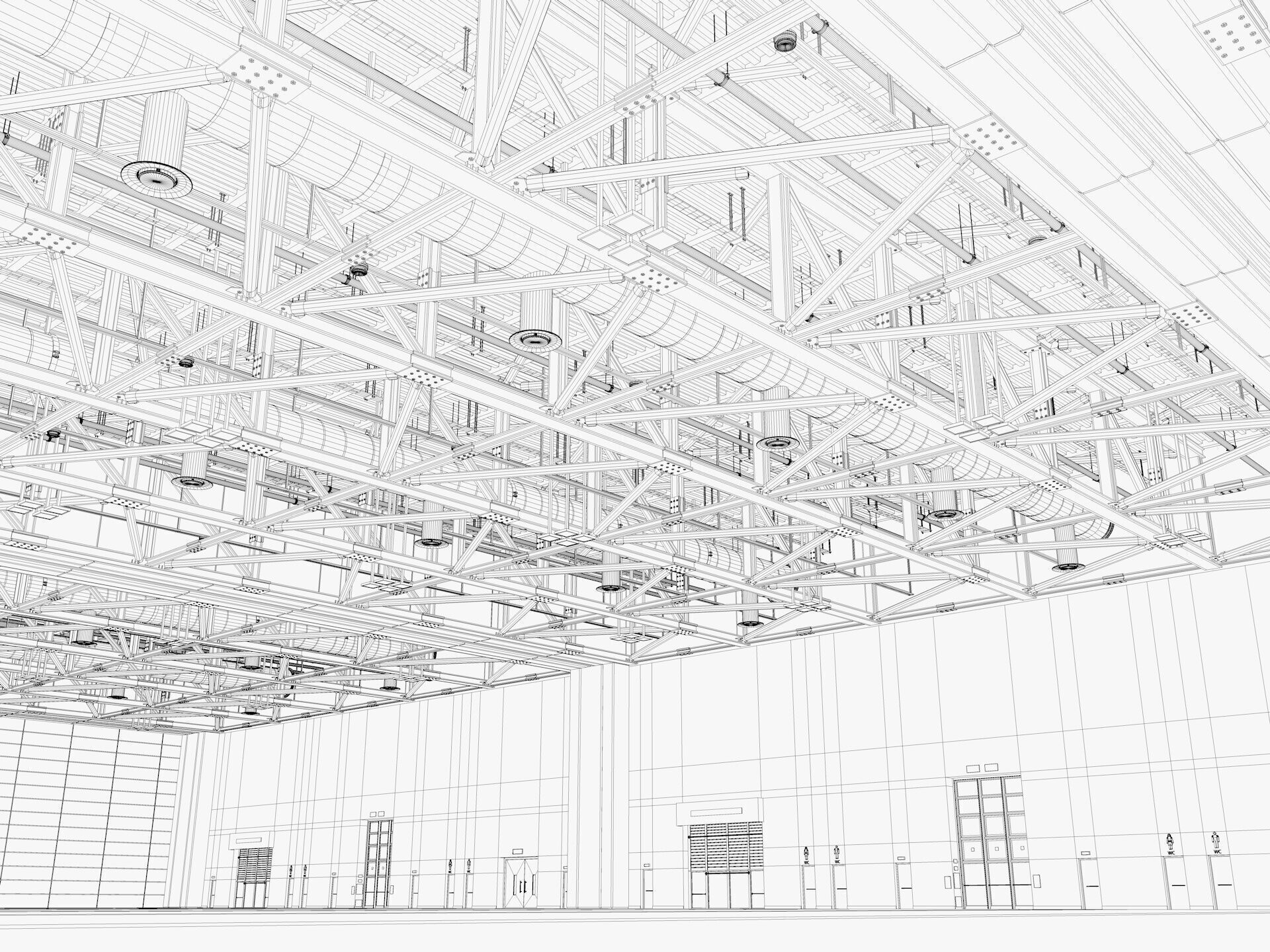 Convention And Exhibition Center 4 3D model_13