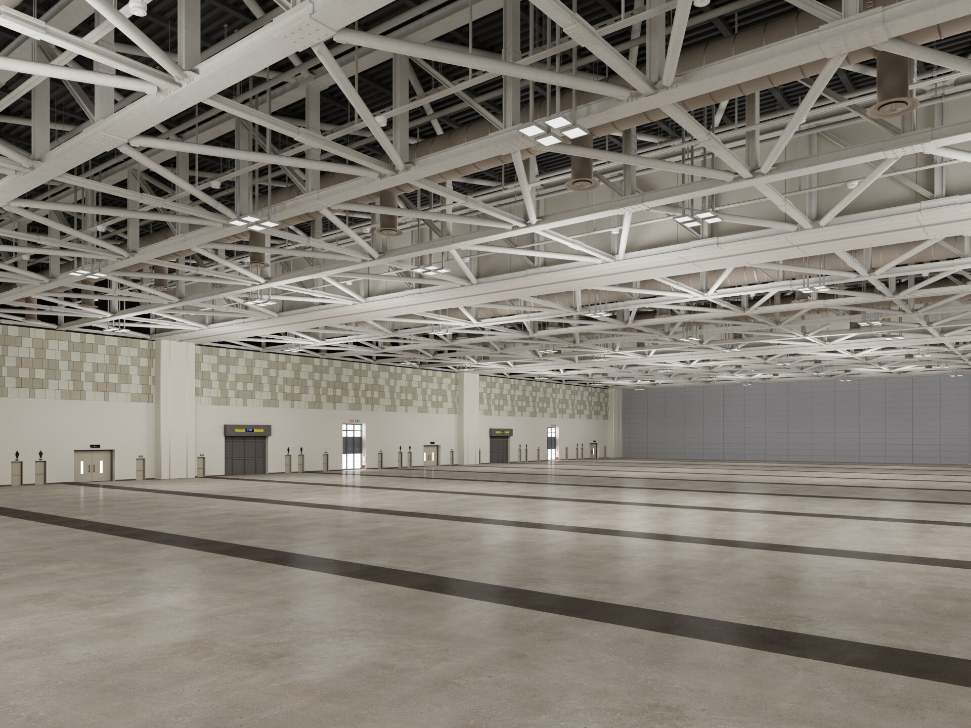 Convention And Exhibition Center 4 3D model_8