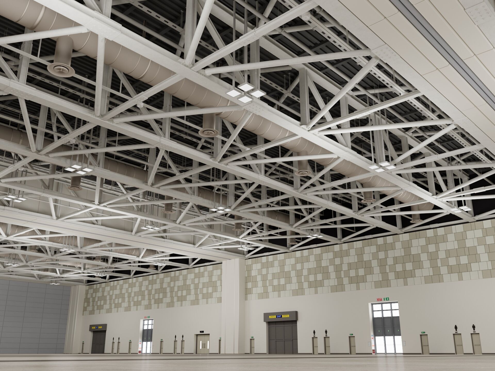 Convention And Exhibition Center 4 3D model_2