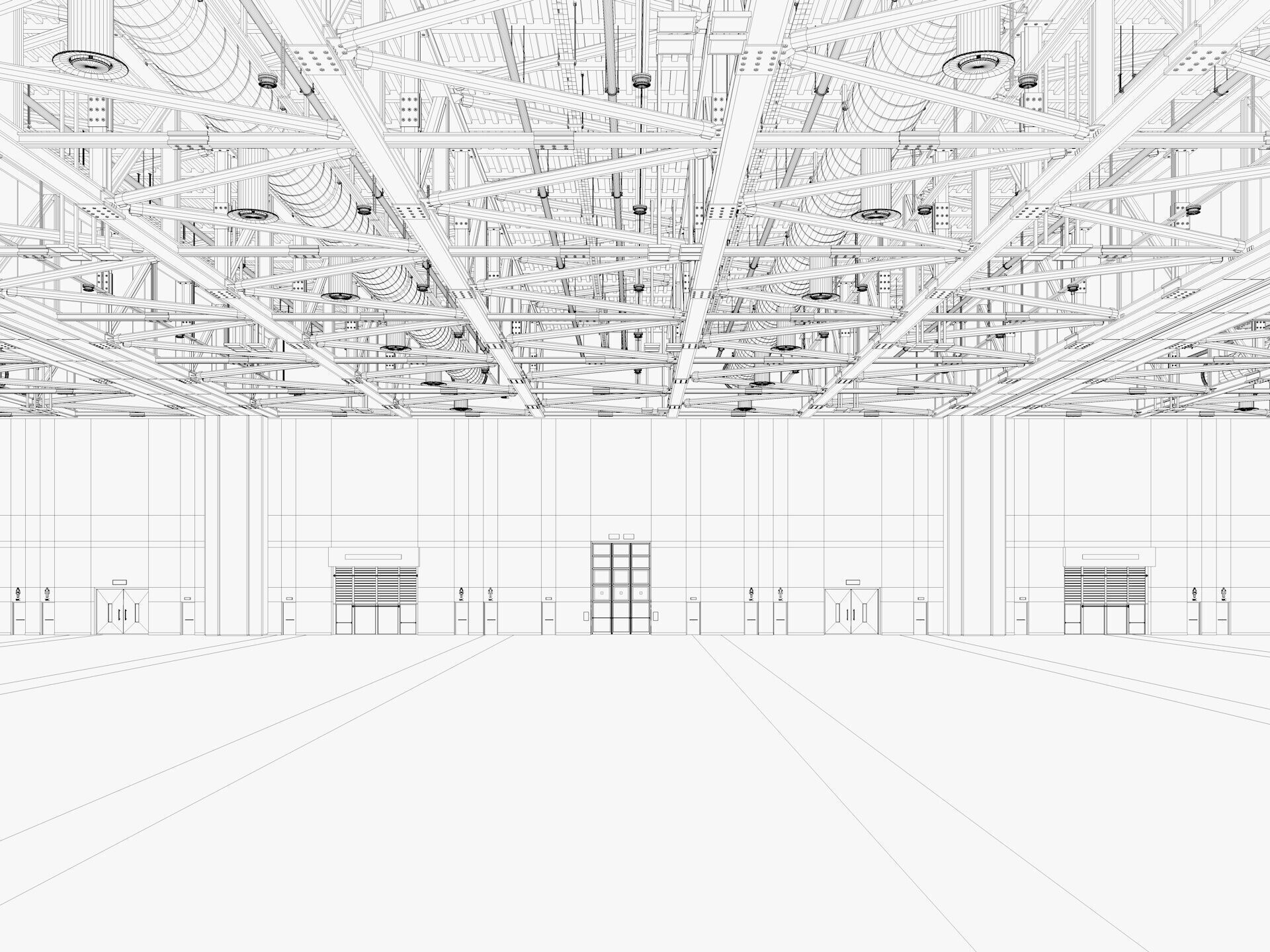 Convention And Exhibition Center 4 3D model_19