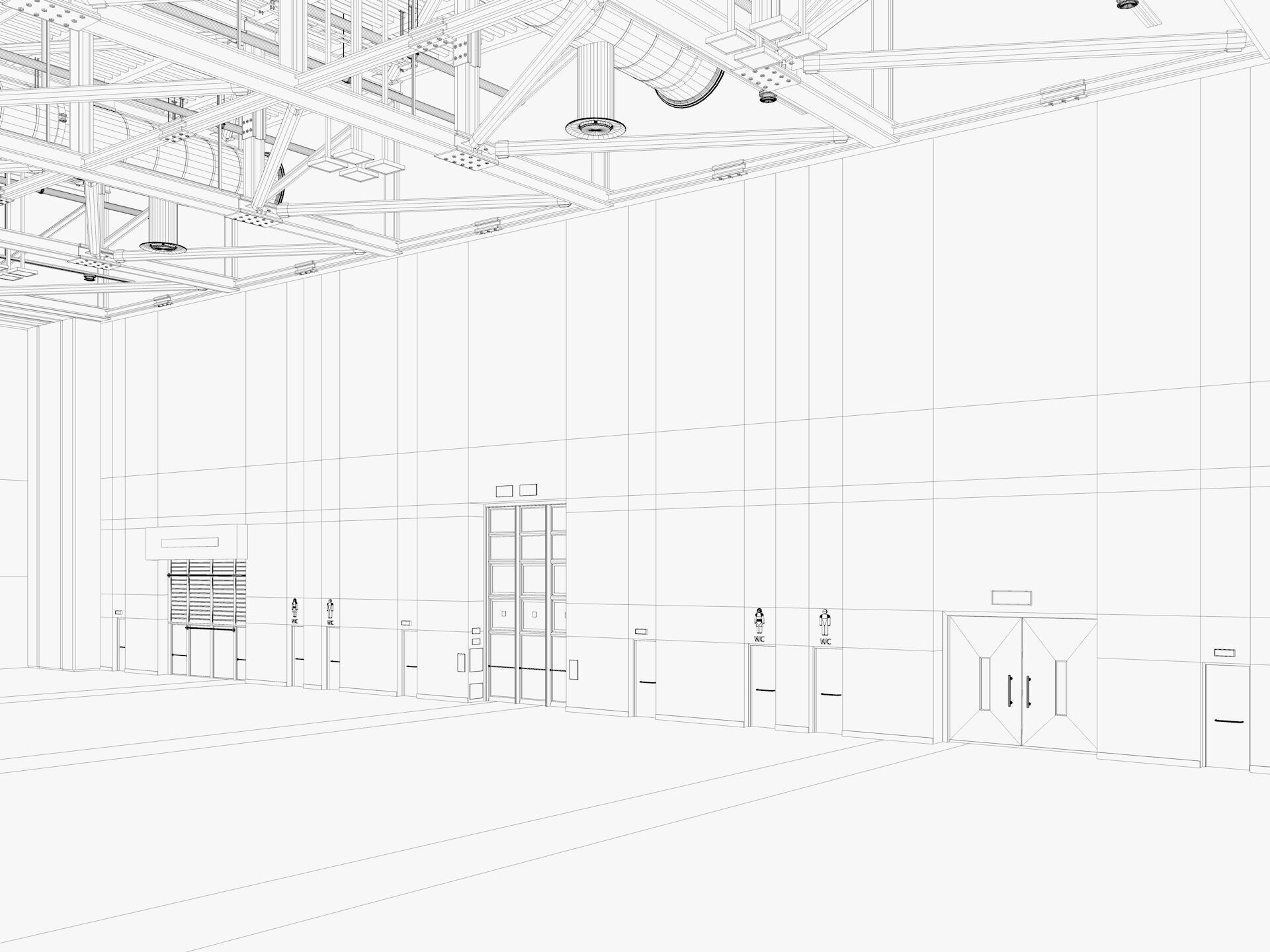 Convention And Exhibition Center 4 3D model_18