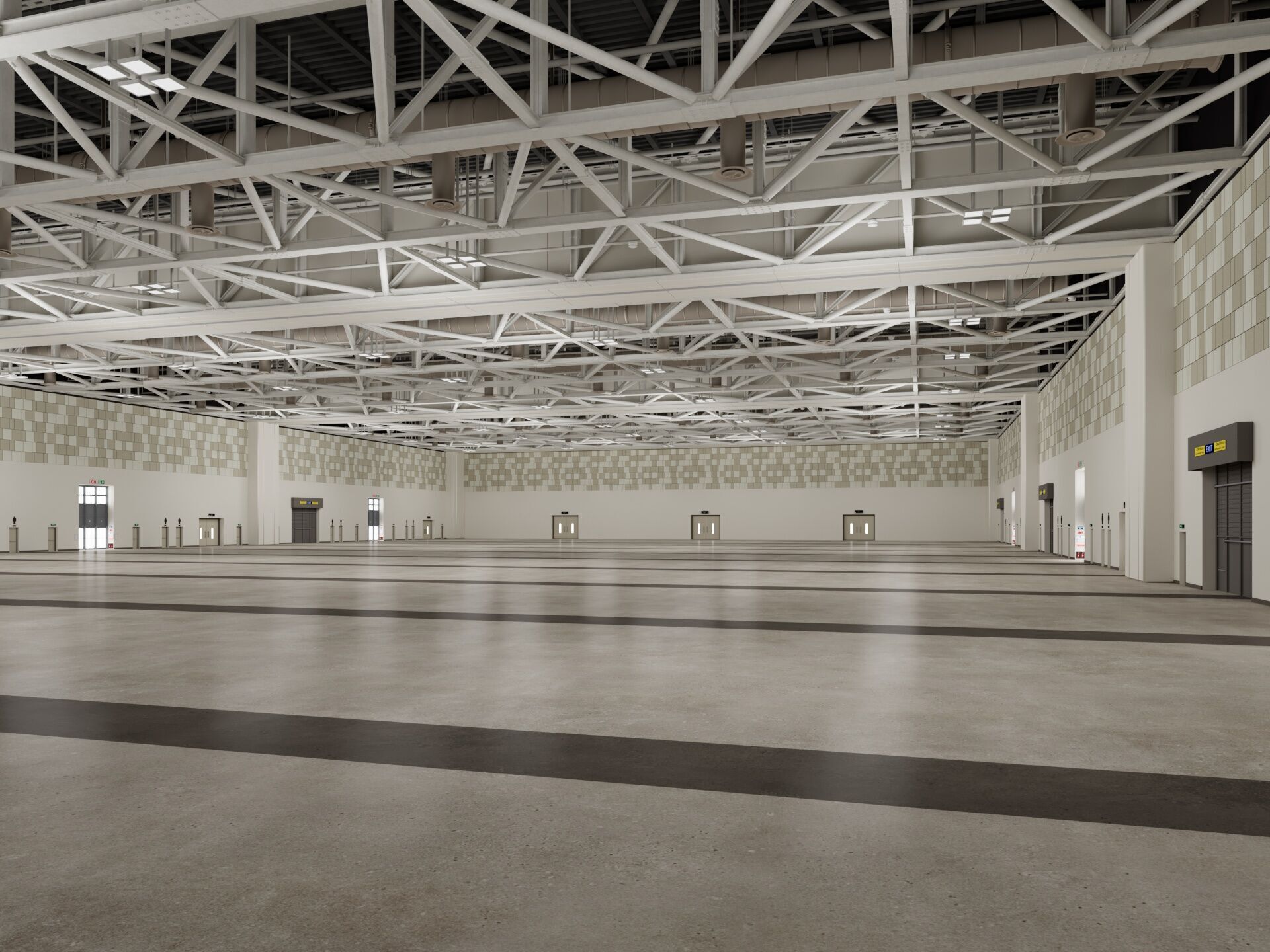 Convention And Exhibition Center 4 3D model_1