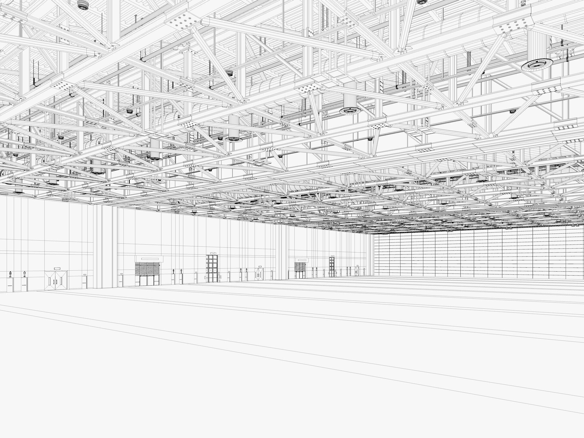 Convention And Exhibition Center 4 3D model_16