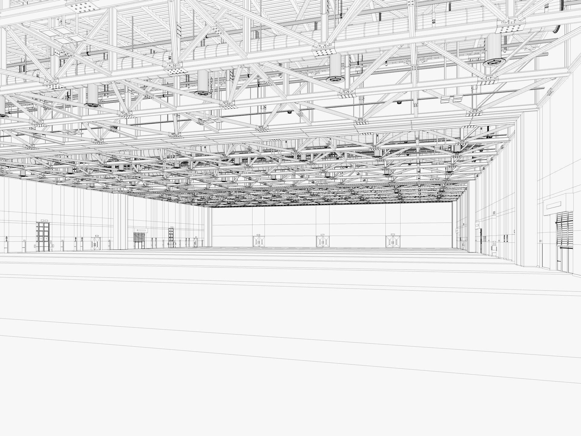 Convention And Exhibition Center 4 3D model_11