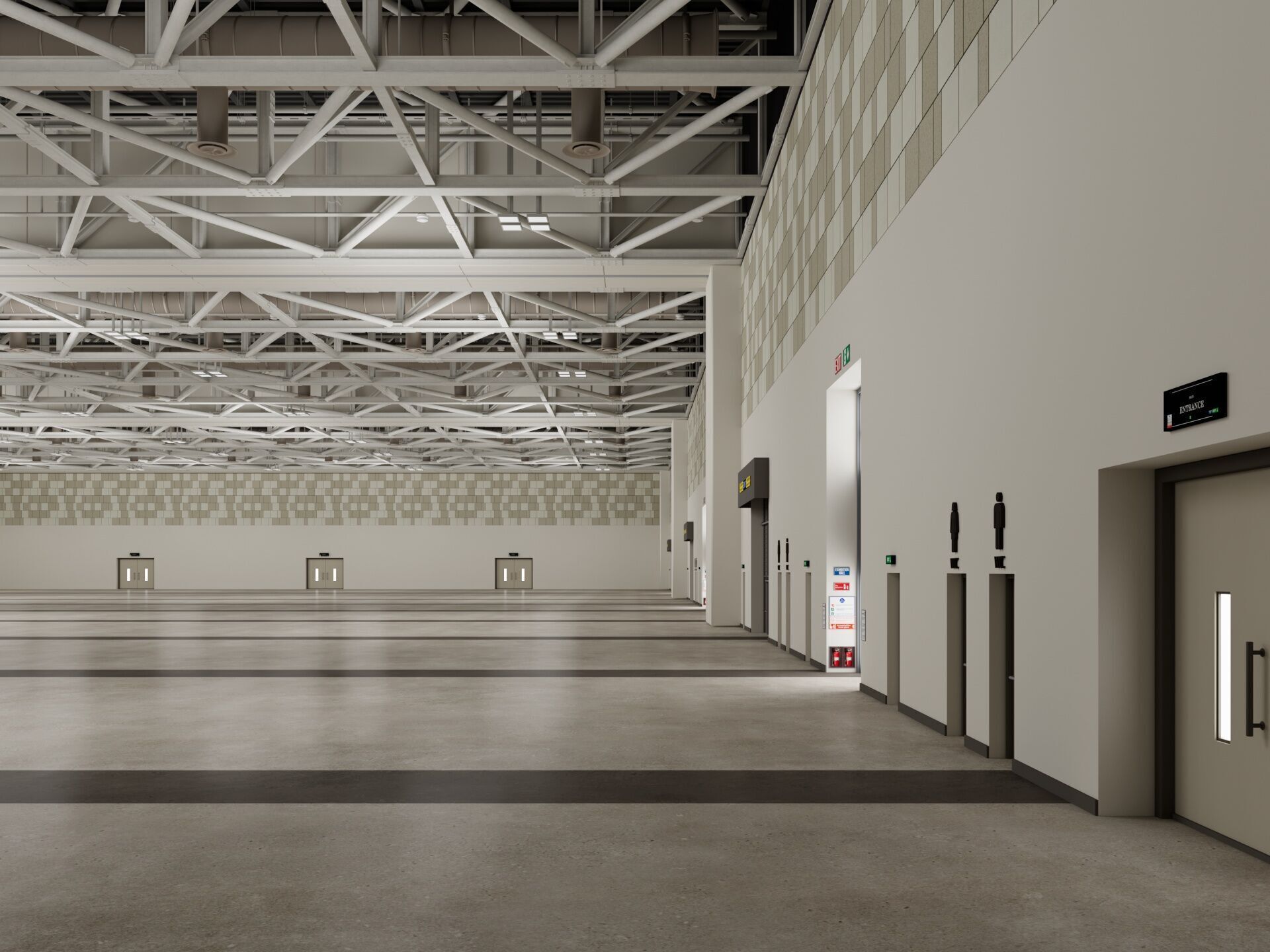 Convention And Exhibition Center 4 3D model_10