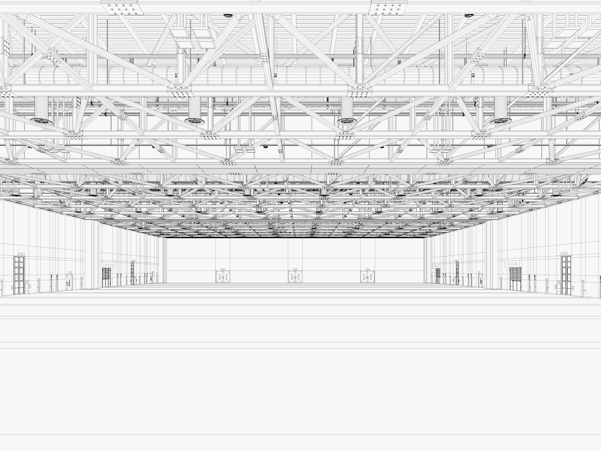 Convention And Exhibition Center 4 3D model_14