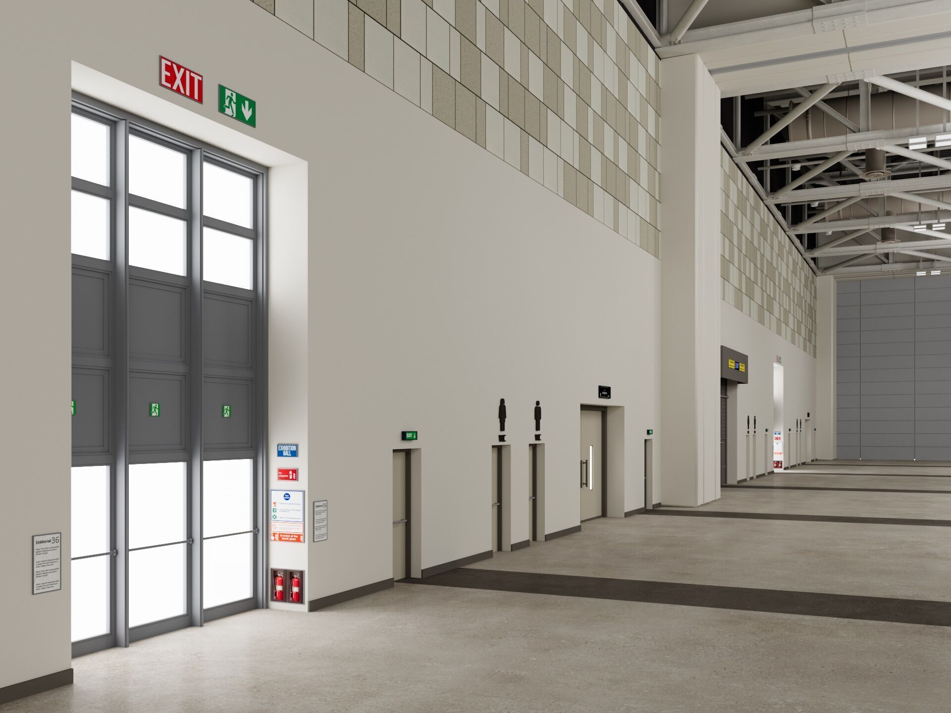 Convention And Exhibition Center 4 3D model_5