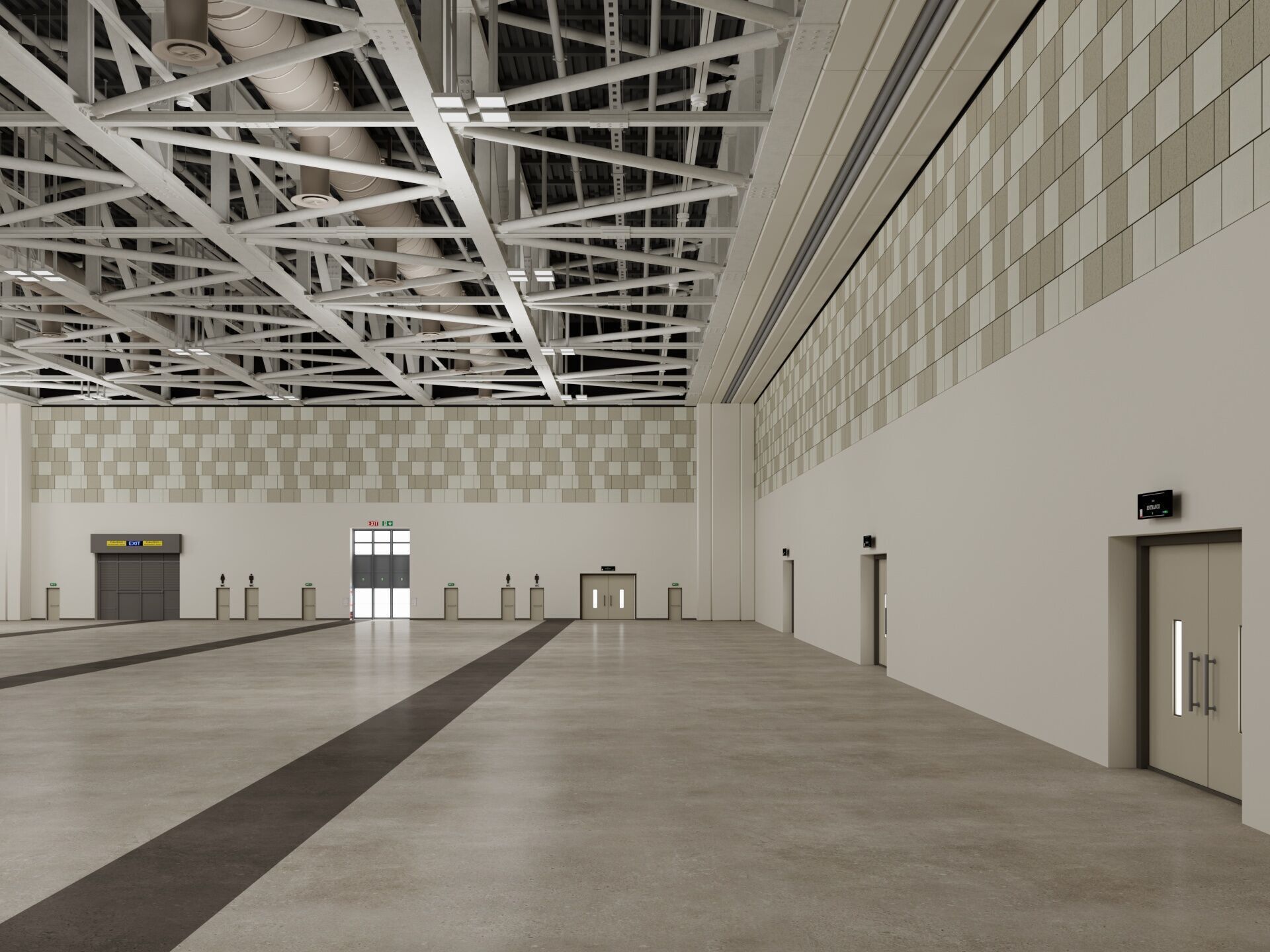 Convention And Exhibition Center 4 3D model_6