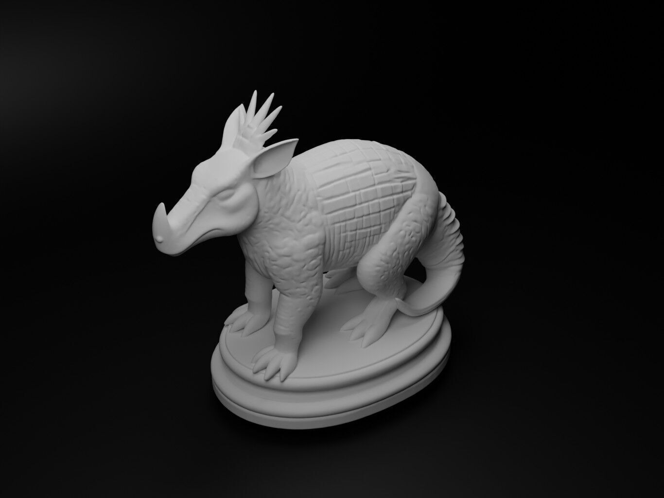 armadillo Animal Chess 3D print model_2