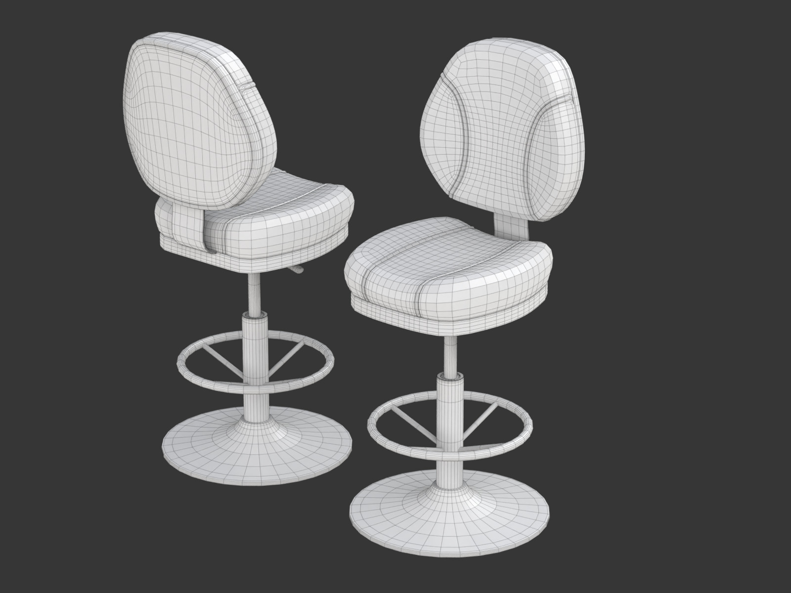 Poker Table Set 3D model_31