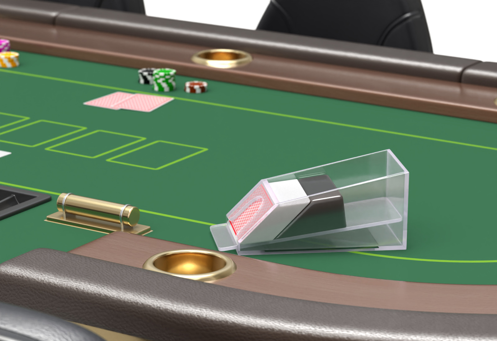 Poker Table Set 3D model_5