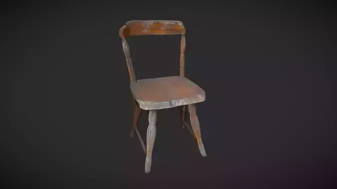 Decayed Wooden Chair 3