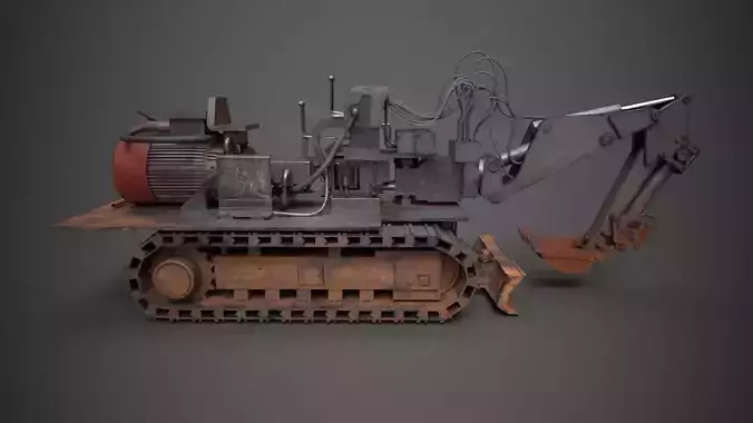 Heavy Duty Tunnel Excavator Rusted Machine